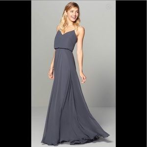 Jenny Yoo grey bridesmaid dress